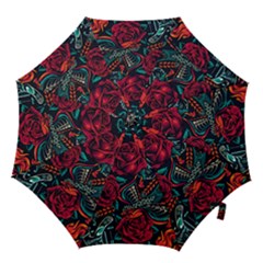 Vintage Flash Tattoos Designs Seamless Pattern Hook Handle Umbrellas (small) by Amaryn4rt
