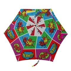 Pop Art Comic Vector Speech Cartoon Bubbles Popart Style With Humor Text Boom Bang Bubbling Expressi Mini Folding Umbrellas by Amaryn4rt