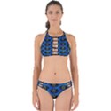 Blue Bee Hive Pattern Perfectly Cut Out Bikini Set View1