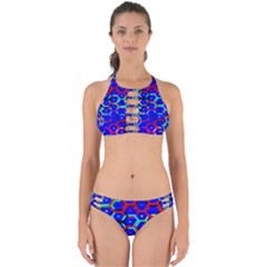 Blue Bee Hive Pattern Perfectly Cut Out Bikini Set by Amaryn4rt