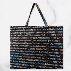 Close Up Code Coding Computer Zipper Large Tote Bag by Amaryn4rt
