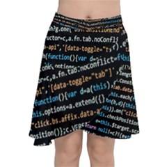 Close Up Code Coding Computer Chiffon Wrap Front Skirt by Amaryn4rt