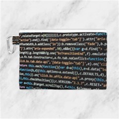 Close Up Code Coding Computer Canvas Cosmetic Bag (large) by Amaryn4rt
