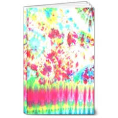Pattern Decorated Schoolbus Tie Dye 8  X 10  Softcover Notebook by Amaryn4rt