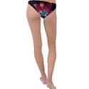 Flower Pattern-design-abstract-background Ring Detail Bikini Bottoms View2