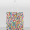 Retro Ethnic Background Pattern Vector Full Print Rope Handle Tote (Large) View1