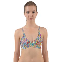 Retro Ethnic Background Pattern Vector Wrap Around Bikini Top by Amaryn4rt
