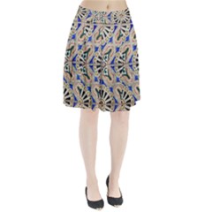 Ceramic-portugal-tiles-wall- Pleated Skirt by Amaryn4rt