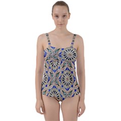 Ceramic-portugal-tiles-wall- Twist Front Tankini Set by Amaryn4rt