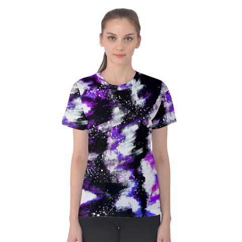 Abstract Canvas-acrylic-digital-design Women s Cotton T-shirt by Amaryn4rt