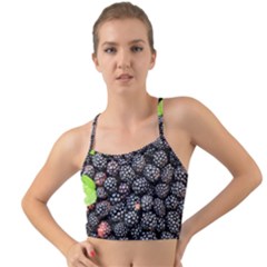 Blackberries-background-black-dark Mini Tank Bikini Top by Amaryn4rt