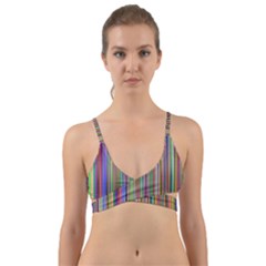 Striped-stripes-abstract-geometric Wrap Around Bikini Top by Amaryn4rt