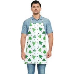 Christmas Trees Pattern Design Pattern Kitchen Apron by Amaryn4rt
