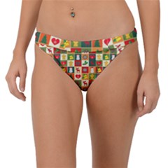 Pattern-christmas-patterns Band Bikini Bottoms by Amaryn4rt