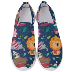 Funny-animal Christmas-pattern Men s Slip On Sneakers by Amaryn4rt
