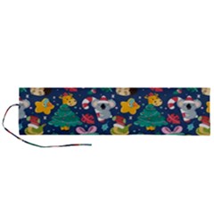 Colorful-funny-christmas-pattern  --- Roll Up Canvas Pencil Holder (l) by Amaryn4rt
