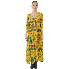 Colorful-funny-christmas-pattern Cool Ho Ho Ho Lol Button Up Boho Maxi Dress by Amaryn4rt