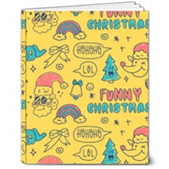 Colorful-funny-christmas-pattern Cool Ho Ho Ho Lol 8  X 10  Hardcover Notebook by Amaryn4rt