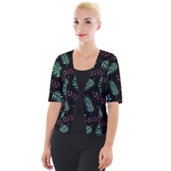 Memphis-seamless-patterns-abstract-jumble-textures Cropped Button Cardigan by Amaryn4rt