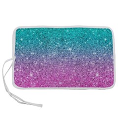 Pink And Turquoise Glitter Pen Storage Case (s) by Sarkoni