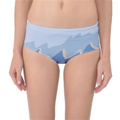 Winter Sports Ski Winter Snow Mid-waist Bikini Bottoms by Pakjumat