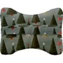 Christmas Trees Pattern Wallpaper Velour Seat Head Rest Cushion View2