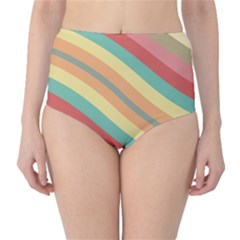 Pattern Design Abstract Pastels Classic High-waist Bikini Bottoms by Pakjumat