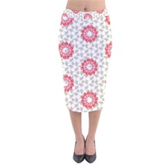 Print Pattern Fashion Background Velvet Midi Pencil Skirt by Pakjumat