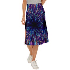 Abstract Beam Blast Midi Panel Skirt by Pakjumat