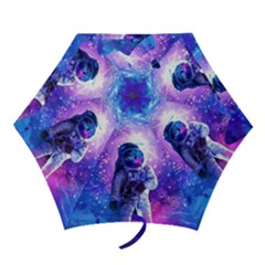 The Cosmonaut Galaxy Art Space Astronaut Mini Folding Umbrellas by Pakjumat