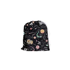 Animals Galaxy Space Drawstring Pouch (xs) by Pakjumat