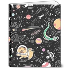Animals Galaxy Space 8  X 10  Hardcover Notebook by Pakjumat