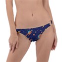 Space Galaxy Planet Universe Stars Night Fantasy Ring Detail Bikini Bottoms View1