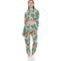 Multicolored Honeycomb Colorful Abstract Geometry Cropped Zip Up Lounge Set View1