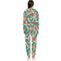 Multicolored Honeycomb Colorful Abstract Geometry Cropped Zip Up Lounge Set View2