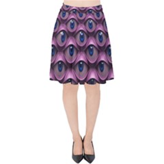 Artistic Eye Psychedelic Velvet High Waist Skirt by Modalart