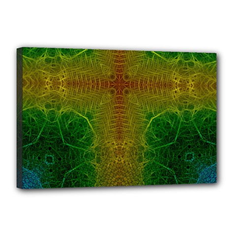 Psychedelic Screen Trippy Canvas 18  X 12  (stretched) by Modalart