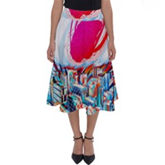 Artistic Psychedelic Art Perfect Length Midi Skirt by Modalart