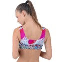 Artistic Psychedelic Art Front Tie Bikini Top View2