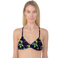 Artistic Psychedelic Abstract Reversible Tri Bikini Top by Modalart