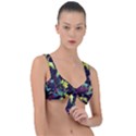 Artistic Psychedelic Abstract Front Tie Bikini Top View1