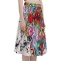 Valentine s Day Heart Artistic Psychedelic A-Line Full Circle Midi Skirt With Pocket View3