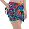 Color Colorful Geoglyser Abstract Holographic Classic Tennis Skirt View3