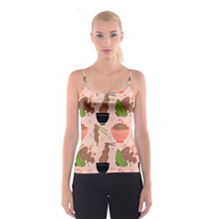 Doodle Yakisoba Seamless Pattern Spaghetti Strap Top by Sarkoni