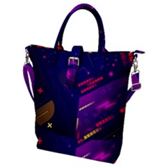 Vector Design Gamming Sytle Retro Art Pattern Buckle Top Tote Bag by Sarkoni