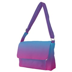 Blue Pink Purple Full Print Messenger Bag (m) by Dutashop