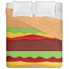 Cake Cute Burger Duvet Cover Double Side (california King Size) by Dutashop