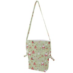 Christmas Pattern Christmas Tree Santa Folding Shoulder Bag by Sarkoni