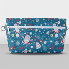 Christmas Pattern Santa Blue Handbag Organizer by Sarkoni