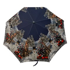 Christmas Landscape Folding Umbrellas by Sarkoni